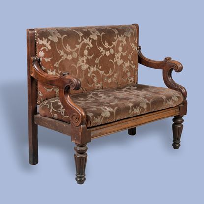 A William IV Period Upholstered Hall Bench